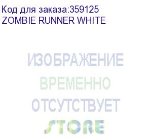 купить кресло игровое бюрократ zombie runner белый/голубой искусственная кожа крестовина пластик (zombie runner white) бюрократ