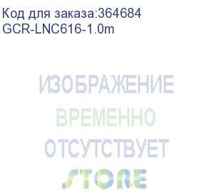 купить greenconnect патч-корд prof плоский прямой 1.0m, utp медь кат.6, черный, позолоченные контакты, 30 awg, gcr-lnc616-1.0m, ethernet high speed 10 гбит/с, rj45, t568b