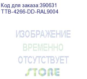 купить шкаф серверный hyperline (ttb-4266-dd-ral9004) напольный 42u 600x600мм пер.дв.перфор.2ств. задн.дв.перфор.2-хст. 2 бок.пан. 800кг черный 510мм ip20 сталь hyperline