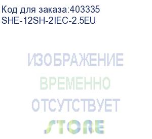 купить hyperline she-12sh-2iec-2.5eu блок розеток вертикальный, 12 розеток schuko, 2 розетки iec 320 c13, 16a, 250в, кабель питания 3х1.5мм2, длина 2.5м, вилка schuko, 730x44.4x44.4 мм (дхшхв)