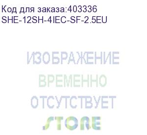 купить hyperline she-12sh-4iec-sf-2.5eu блок розеток вертикальный, 12 розеток schuko, 4 розетки iec 320 c13, 16a, 250в, выключатель, защита от перенапряжения, кабель питания 3х1.5мм2, длина 2.5м, вилка schuko, 950x44.4x44.4 мм (дхшхв)