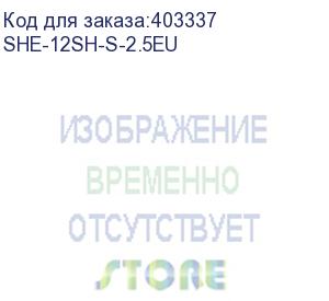 купить hyperline she-12sh-s-2.5eu блок розеток вертикальный, 12 розеток schuko, 16a, 250в, выключатель, кабель питания 3х1.5мм2, длина 2.5м, вилка schuko, 730x44.4x44.4 мм (дхшхв)