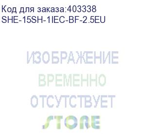 купить hyperline she-15sh-1iec-bf-2.5eu блок розеток вертикальный, 15 розеток schuko, 1 розетка iec 320 c13, 16a, 250в, автоматический выключатель, защита от перенапряжения, кабель питания 3х1.5мм2, длина 2.5м, вилка schuko, 1040x44.4x44.4 мм (дхшхв)