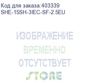 купить hyperline she-15sh-3iec-sf-2.5eu блок розеток вертикальный, 15 розеток schuko, 3 розетки iec 320 c13, 16a, 250в, выключатель, защита от перенапряжения, кабель питания 3х1.5мм2, длина 2.5м, вилка schuko, 1040x44.4x44.4 мм (дхшхв)