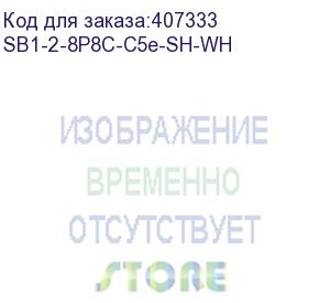 купить sb1-2-8p8c-c5e-sh-wh розетка компьютерная rj-45(8p8c), категория 5e, экранированная, двойная, внешняя, dual idc (hyperline)