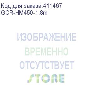 купить gcr кабель 1.8m hdmi версия 1.4, черный, красные коннекторы, od7.3mm, 30/30 awg, позолоченные контакты, ethernet 10.2 гбит/с, 3d, 4k gcr-hm450-1.8m, экран (greenconnect)