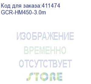 купить gcr кабель 3.0m hdmi версия 1.4, черный, красные коннекторы, od7.3mm, 30/30 awg, позолоченные контакты, ethernet 10.2 гбит/с, 3d, 4k gcr-hm450-3.0m, экран (greenconnect)