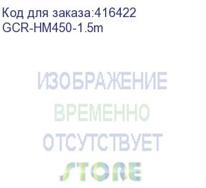 купить gcr кабель 1.5m hdmi версия 1.4, черный, красные коннекторы, od7.3mm, 30/30 awg, позолоченные контакты, ethernet 10.2 гбит/с, 3d, 4k gcr-hm450-1.5m, экран (greenconnect)