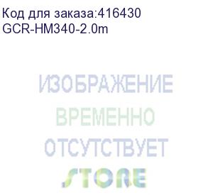 купить gcr кабель 2.0m hdmi версия 1.4, черный, желтые коннекторы, od7.3mm, 30/30 awg, позолоченные контакты, ethernet 10.2 гбит/с, 3d, 4k gcr-hm340-2.0m, экран (greenconnect)