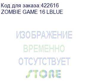 купить кресло игровое zombie game 16, на колесиках, текстиль/эко.кожа, черный/голубой/голубой (zombie game 16 lblue) zombie game 16 lblue