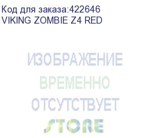 купить кресло игровое zombie z4, на колесиках, эко.кожа, черный/красный/красный (viking zombie z4 red) viking zombie z4 red