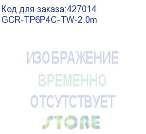 купить gcr телефонный шнур удлинитель для аппарата витой 2.0m 6p4c (джек 6p4c - jack 6p4c) черный (greenconnect) gcr-tp6p4c-tw-2.0m