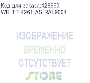 купить шкаф серверный wrline (wr-tt-4261-as-ral9004) напольный 42u 600x1000мм пер.дв.стекл задн.дв.стал.лист 2 бок.пан. 800кг черный 910мм 2055мм ip20 сталь wrline