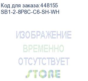 купить hyperline sb1-2-8p8c-c6-sh-wh розетка компьютерная rj-45(8p8c), категория 6, экранированная, двойная, внешняя, dual idc (hyperline)