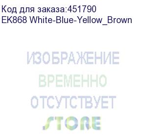 купить dareu (клавиатура беспроводная dareu ek868 white-blue-yellow (белый/синий/желтый), подключение: проводное+bluetooth, свитчи: ультратонкие kailh-dareu brown (tactile)) ek868 white-blue-yellow_brown