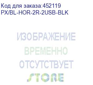 купить сетевой разветвитель premier horizon 2r usb, 1.8м, черный (px/bl-hor-2r-2usb-blk) (noname) px/bl-hor-2r-2usb-blk