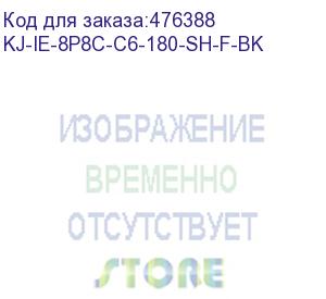 купить hyperline kj-ie-8p8c-c6-180-sh-f-bk промышленный модуль keystone jack rj-45 (8p8c), ip67, категория 6, с защитной крышкой, черный, экранированный (sh)