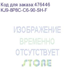 купить hyperline kj9-8p8c-c6-90-sh-f вставка keystone jack rj-45(8p8c), категория 6, экранированная