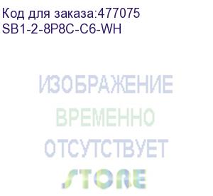 купить hyperline sb1-2-8p8c-c6-wh розетка компьютерная rj-45(8p8c), категория 6, двойная, внешняя, dual idc