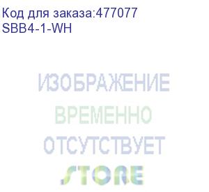 купить hyperline sbb4-1-wh корпус настенной розетки для установки 1-ой вставки типа keystone jack, со шторкой, белый