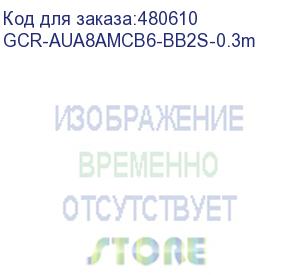 купить gcr кабель 0.3m microusb угловой левый, 28/28 awg, gcr-aua8amcb6-bb2s-0.3m (greenconnect)