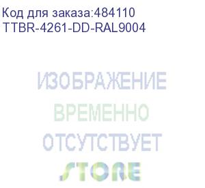 купить шкаф напольный 19-дюймовый, 42u, 2055x600х1000 мм (вхшхг), передняя и задняя распашные перфорированные двери (75%), ручка с замком, цвет черный (ral 9004) (разобранный) (hyperline) ttbr-4261-dd-ral9004