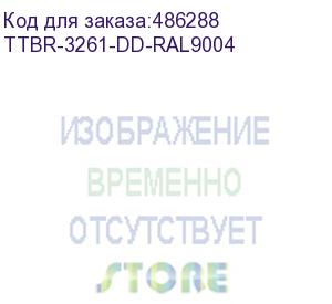 купить шкаф напольный 19-дюймовый, 32u, 1610x600х1000 мм (вхшхг), передняя и задняя распашные перфорированные двери (75%), ручка с замком, цвет черный (ral 9004) (разобранный) (hyperline) ttbr-3261-dd-ral9004