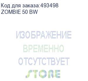 купить кресло игровое zombie 50, на колесиках, эко.кожа, черный/белый (zombie 50 bw) zombie 50 bw