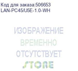 купить патч-корд lanmaster вилка rj-45, вилка rj-45, кат.5e, lszh, 1м, белый (lan-pc45/u5e-1.0-wh) (lanmaster) lan-pc45/u5e-1.0-wh