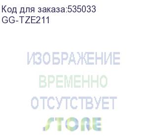 купить картридж g&amp;g gg-tze211, 6мм, черный шрифт, белый фон, 8м ( gg-tze211