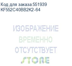купить оперативная память kingston 64gb 5200mt/s ddr5 cl40 dimm (kit of 2) fury beast black (kf552c40bb2k2-64)